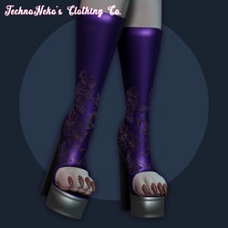 Floral Lush Furry Heels For VRCHAT