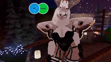 Layashi The Fluffy Moth Gal (3.0 VRChat Avatar) Quest Included!