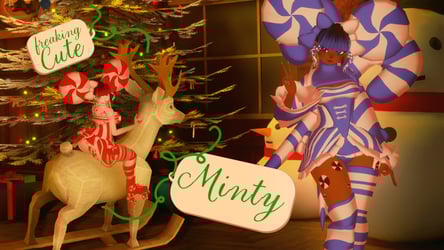 Minty (VRCFT Peppermint/Candy Cane Christmas Model)