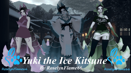 18+ ONLY!!!!! Yuki the Ice Kitsune VRFurry Base VRChat Avatar