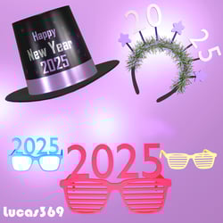 2025 New Year Celebration Headband/Glasses/Hat 『Free 』