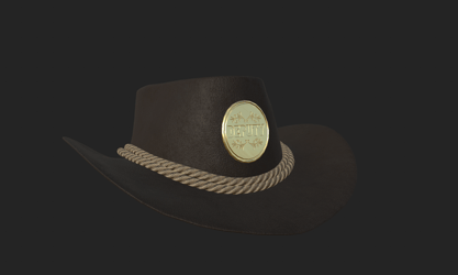 Cowboy Hat with Badge