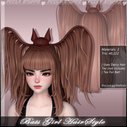 Bats Girl Hairstyle ♡ [Commercial Use]