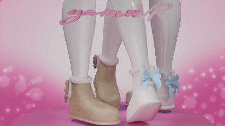 Fluffy Bow Boots