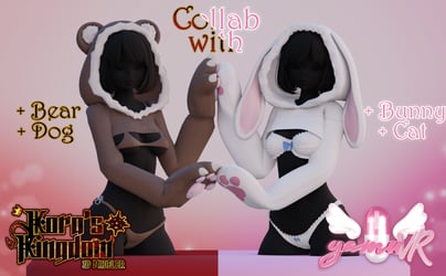 Bunny/Kitty Hood (+Underwear Set!)[FREE Collab With Koragira]