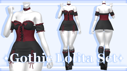 Gothic Lolita Set [Panda, Tori, RP, E-Girl]