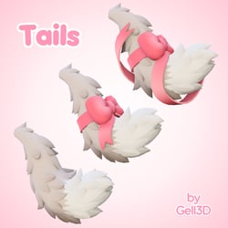 Tail (n°6) Fluffy Ribbon - VRChat Asset