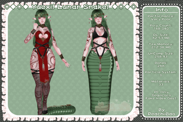 Yuexi! Lunar Snake! (3.0 VRChat Avatar) PC Only