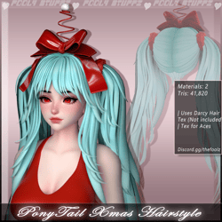 Pigtails Christmas Hairstyle ♡ [Commercial Use]