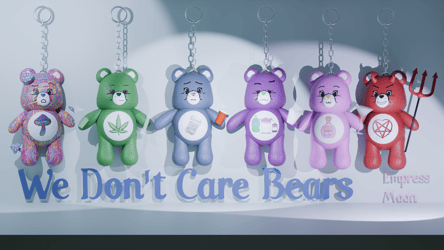 We Don't Care Bears Keychain 