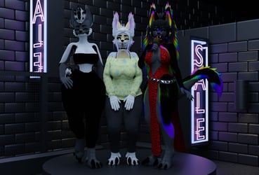 Fem Dino Dog - VRChat Model
