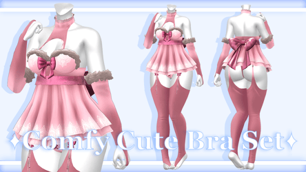 Comfy Cute Bra Set [Panda, Tori, RP, E-Girl]