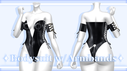 Bodysuit w/ Armbands [KittyKat] [Panda, Tori, RP, E-Girl]