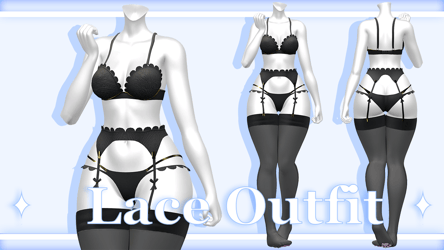 Lace Outfit [KittyKat] [Panda, Tori, RP, E-Girl]