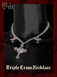 Triple Cross Necklace