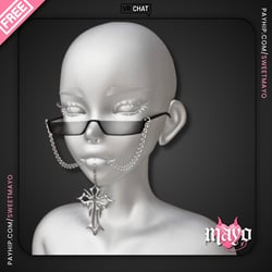 【♡】Cross Glasses | SERVER FREEBIE ONLY