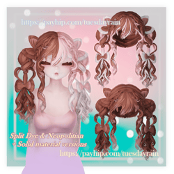 Heart Hair / Curly Pigtails