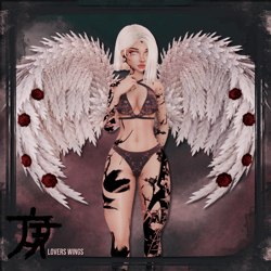 [ 3D / VRCHAT ASSET ] Lovers Wings [ Animated ]