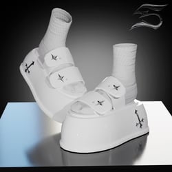 Aesthetic dual-color sandals (personal and commercial)