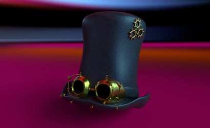 Steampunk Hat & Goggles - VRchat - 3D Model