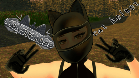 monster's cat helmet