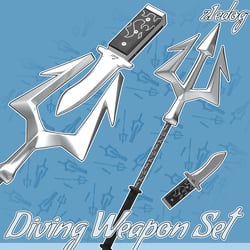 Diving Weapons Set - Trident & Knife by z1edog