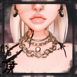 [ 3D/ VRCHAT ASSET ] Layered Necklaces
