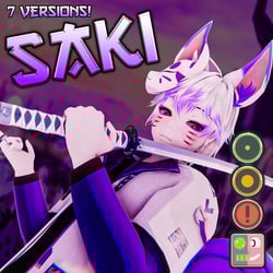 Saki - Vrc Avatar (Optimised, Face tracking + more)