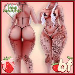 FREE -  Fairy Garden (Egirl Tattoos) (Flowers and Butterflies)