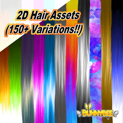 2D Hair Assets (150+ Variations!)