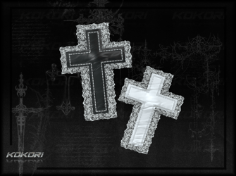 laced cross hair accessory ✞