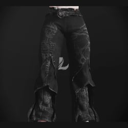 AKII GRUNGE JEANS + FUR BELT (Personal and Commercial)