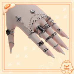 Selene: Goth Rings *Commercial License*