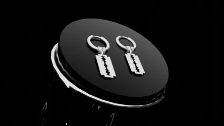 Razor Blade Earrings