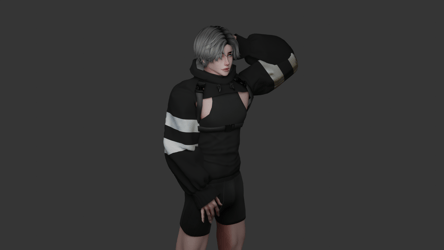 Crop Top Hoodie [3€] made for Akii Base