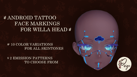 𝓐𝓷𝓭𝓻𝓸𝓲𝓭 𝓣𝓪𝓽𝓽𝓸𝓸 𝓯𝓸𝓻 𝓦𝓲𝓵𝓵𝓪 𝓗𝓮𝓪𝓭 （ＦＲＥＥ ＷＩＴＨ ＣＯＤＥ）