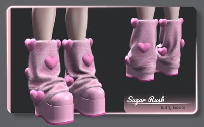 SUGAR RUSH fluffy boots