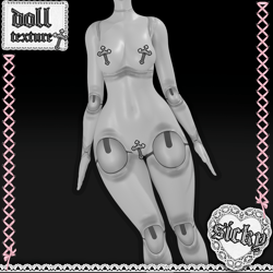 ₊˚⊹♡ Doll texture egirl base (personal and commercial) 