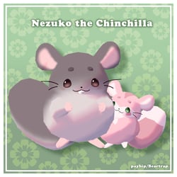 Nezuko the Chinchilla VRC Asset (Follower + Plush)