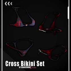♡ Cross Bikini Set (Venus Rigged)