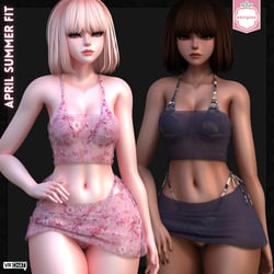 ꒰ა 🍓; APRIL SUMMER FIT | RIGGED | VRCHAT ASSET