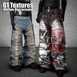 Layered Patchwork Pants by KC