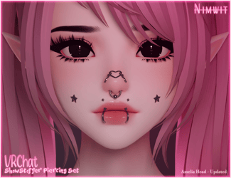 {VRChat} ⋅☆⋅ ⌞Showstopper Piercing Set⌝