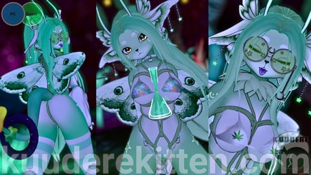 The Dreamweaver, Furry 420 Moth Fairy Avatar [SPS][PC/QUEST][VRCHAT AVATAR]