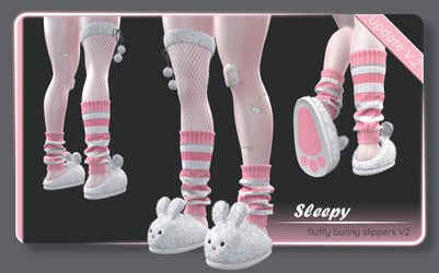 SLEEPY Fluffy Bunny Slippers