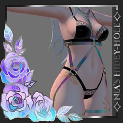 Harness with lace lingerie