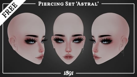 [FREE] Piercing Set 'Astral' | Female Akii Head