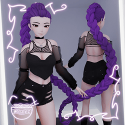 Rumi's hair from K-Pop Demon Hunters