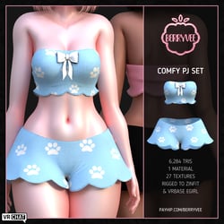 COMFY PJ SET | RIGGED | VRCHAT ASSET