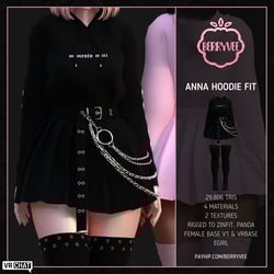 ANNA HOODIE FIT | RIGGED | VRCHAT ASSET